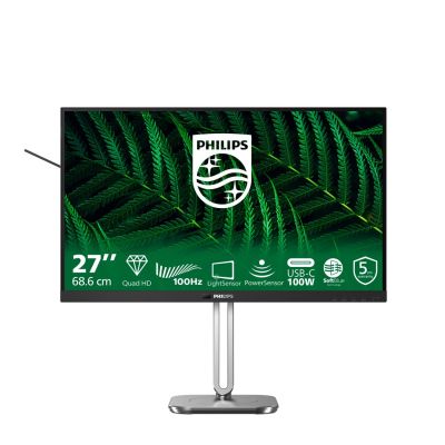 14. Monitor Philips 27B2G5601/00 27" IPS 16:9 60Hz 4ms 2560x1440 300cd/m2 HDMI:1 Silver