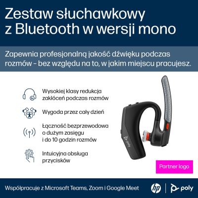 8. Poly Voyager Legend 30 Headset EMEA-INTL English Localization Euro plug Retail Packaging