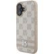 9. DKNY Checkered Pattern & Printed Stripes iPhone 16 Case - Pink