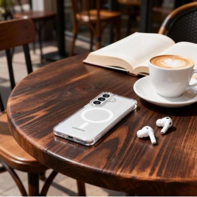 6. Tech-Protect FlexAir MagSafe Case for Samsung Galaxy S26+ - Transparent