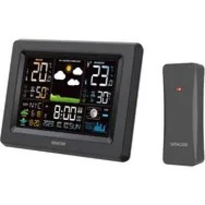 Sencor SWS 4500 Weather Station Black / Color LCD Display / Wireless Sensor