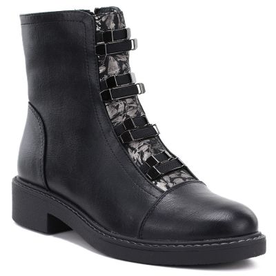 Women's winter ankle boots on a block black M.Daszyński SA252-16 SA252-1