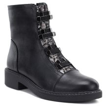 Women's winter ankle boots on a block black M.Daszyński SA252-16 SA252-1