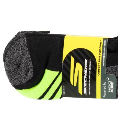3. Skechers 3pk Mens 1/2 Terry Q-Black Socks S114981-HBLK Black 41-46