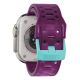 5. UAG Civilian – silicone strap for Apple Watch 44mm–49mm (Apple Watch 4–11, SE 1–3, Ultra 1–3) (deep purple synth / aqua)