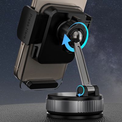 6. Dudao F24PLUS Car Holder with Suction Cup for Dashboard - Black