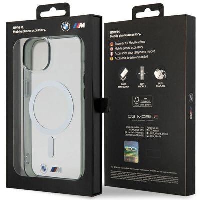 8. BMW Silver Ring MagSafe case for iPhone 14 Plus - transparent