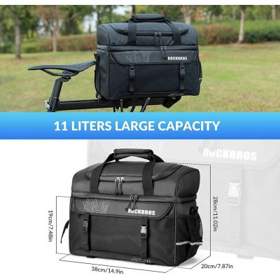 3. Rockbros 11l Insulated Bike Trunk Bag