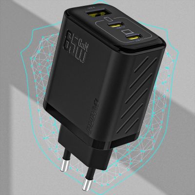 5. Dudao A29C 65W GaN Wall Charger + USB-C Cable - Black