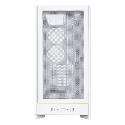 Montech HS01 PC Case, Midi-Tower, ATX, aRGB, Tempered Glass - White