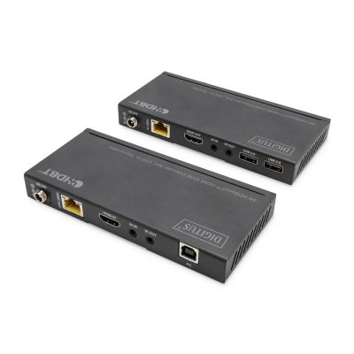 8. HDBaseT KVM Extender Kit, 150m, 4K/60Hz, USB 2.0, PoC, IR, Black
