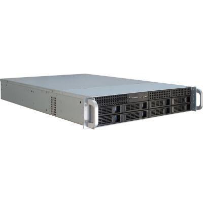Inter-Tech IPC 2U-2408 Rack Black, Stainless Steel