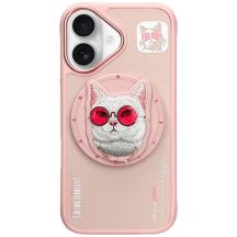 Nimmy Glasses Cool Cat MagSafe Case for iPhone 16 - Pink