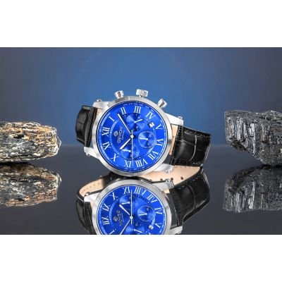 6. Giewont Chronograph Sapphire Silver Blue Men's Watch GW6260-A4