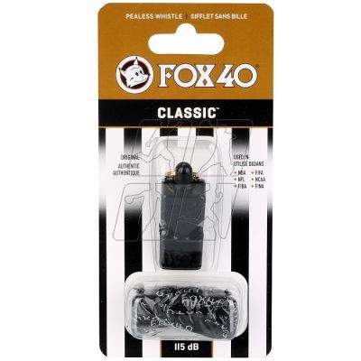 2. FOX Classic whistle + string 9901-0008 black