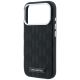 6. Karl Lagerfeld Grained Mono Resin Logo MagSafe Case for iPhone 17 Pro Max / 18 Pro Max - Black
