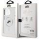8. Karl Lagerfeld IML Metal Karl & Choupette Head MagSafe iPhone 14 Pro Case - White