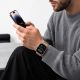 7. Tech-Protect Stainless Band for Apple Watch 44 / 45 / 46 / 49 mm – silver-orange