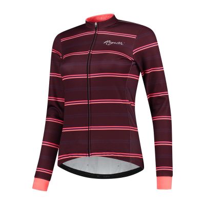 Rogelli women's winter jacket STRIPE burgundy M
