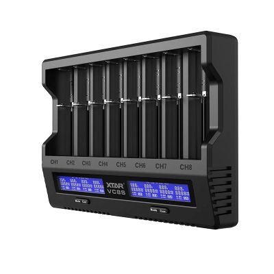 6. XTAR Charger for Cylindrical Li-Ion and NiMH Batteries VC8S