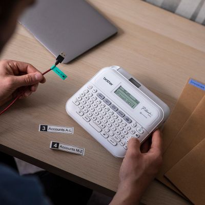 2. Brother PT-D410VP ZINK (Zero-Ink) Label Printer 180 x 180 DPI Wired TZe QWERTY