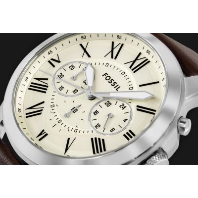 4. FOSSIL Grant Leather Men's Watch FS4735 + BOX