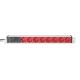 2. Digitus PDU 19" Rackmount Power Strip, 8x red schuko sockets, 2.0m, 1x C14 plug, 10A, aluminum profile