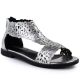 Women's openwork silver sandals M.Daszyński MR24148-2