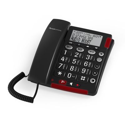 2. amplicomms Bigtel 48 Plus Analog Phone Caller Name and ID Dark Gray