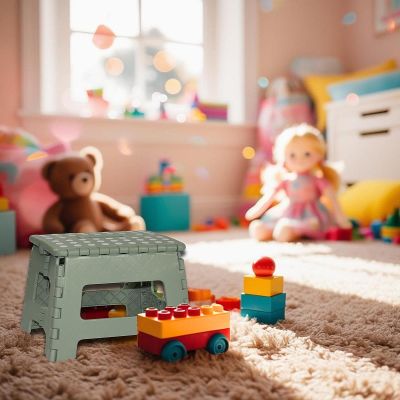 5. ANTI-SLIP FOLDING STOOL GREEN