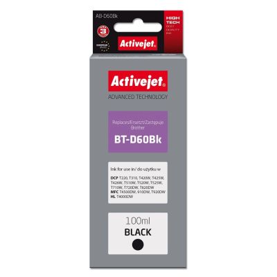 Activejet AB-D60Bk Ink Bottle (Brother BT-D60Bk replacement; Supreme; 100 ml; black)