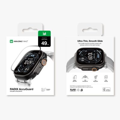 10. AmazingThing Radix Glass Screen Protector for Apple Watch UItra 3 49mm