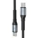 2. 3mk Hyper Cable N-SERIES USB-C / USB-C 1.5m PD 3.0 QC 3.0 20V / 5A 100W - black