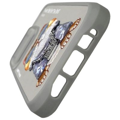 6. Nimmy Glasses Cool Cat Case for iPhone 15 Pro - Gray