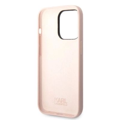 7. Karl Lagerfeld Silicone Ikonik case for iPhone 14 Pro Max - pink