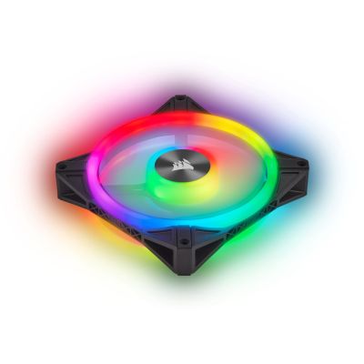 6. Corsair iCUE QL140 RGB PWM Fan - 140mm, Black