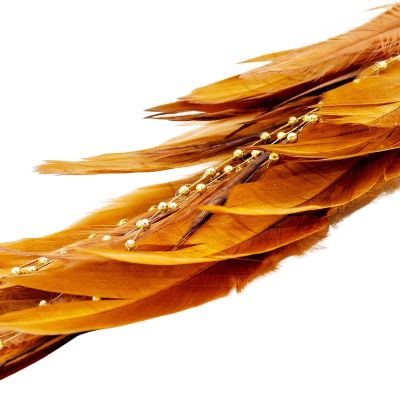 3. DECORATIVE BIRD ON CLIP 38CM GOLD