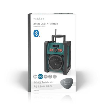 7. Nedis RDDB3100GN Portable Radio Analog & Digital Black, Green
