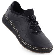 Rieker 50960-00 women's leather high-heeled shoes, black