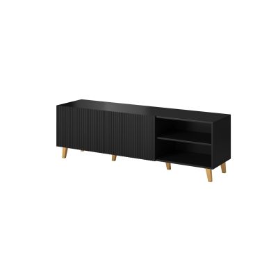 7. TV cabinet PAFOS 150x40x52 black matt