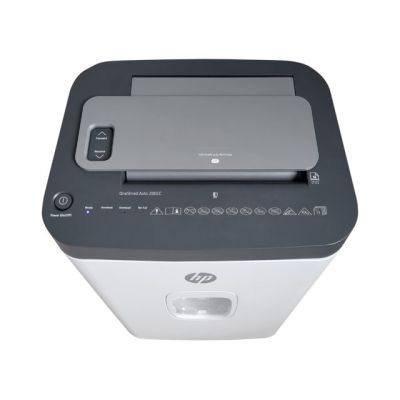 19. HP ONESHRED Auto 200CC Paper Shredder, White and Gray