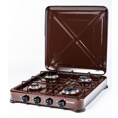 4. Ravanson K-04BR 4-burner adjustable gas stove (brown)