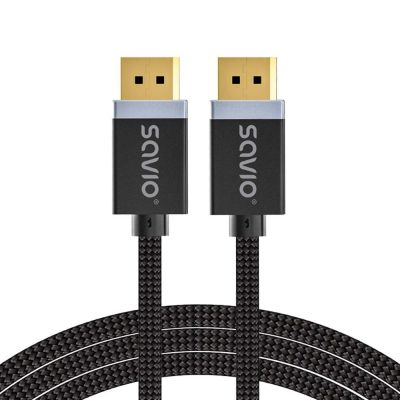 SAVIO CABLE DISPLAYPORT M - DISPLAYPORT M, V1.4, 3M, BLACK, CL-176