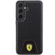 3. Ferrari Carbon Stitched Bottom case for Samsung Galaxy S24+ - black