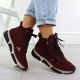 5. Burgundy Suede Ankle Boots for Women Rieker 45960-35