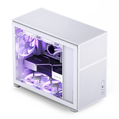 Jonsbo D31 MESH Micro-ATX Case, Tempered Glass - White
