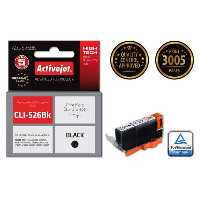 2. Activejet ACC-526BN Ink (Canon CLI-526Bk replacement; Supreme; 10 ml; black)