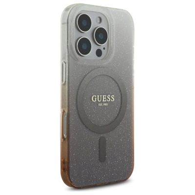 4. Guess IML Glitter Gradient MagSafe Case for iPhone 16 Pro Max - Brown