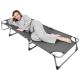 9. FOLDING CAMPING BED, 3-POSITION, 188 X 73 X 28 CM, DARK GREY