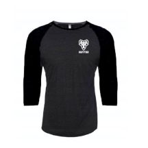 WTB RAGLAN 3/4 sleeve T-shirt, gray and black, M